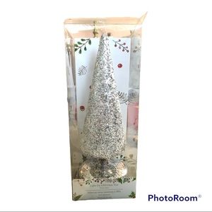 Light Up LED Glass Tree with Timer